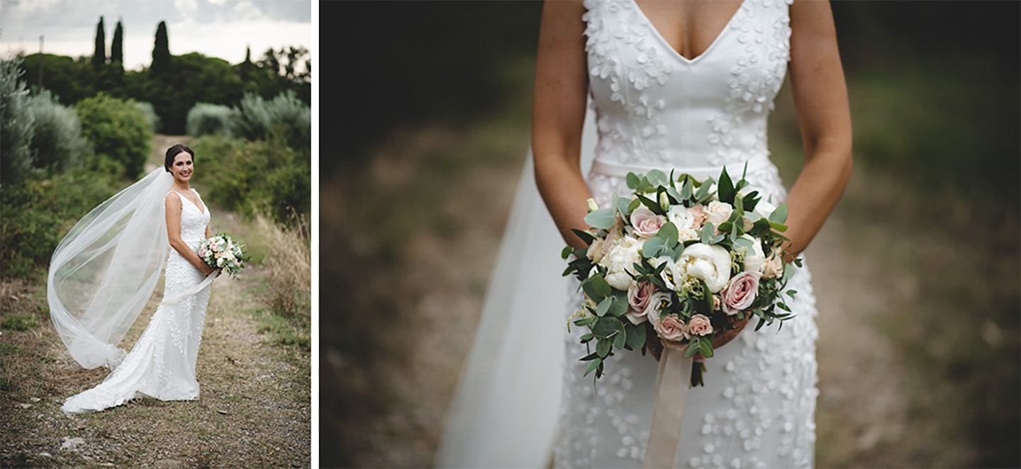 The Bride During Wedding Shooting in Tuscany