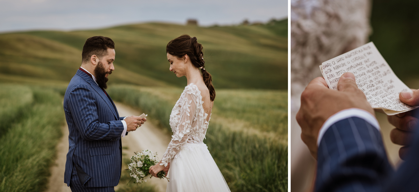 Intimate Elopement in Tuscany Siena Crete Senesi Marco Vegni Photographer